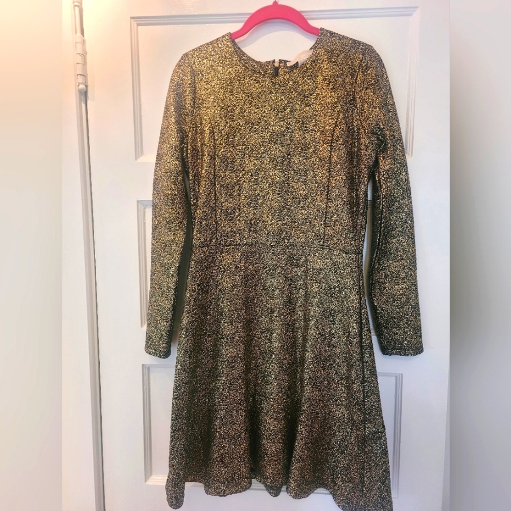 Michael Kors Gold foil cocktail dress